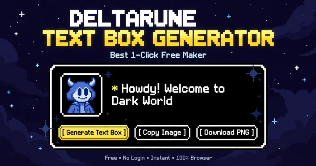 deltarune text box generator