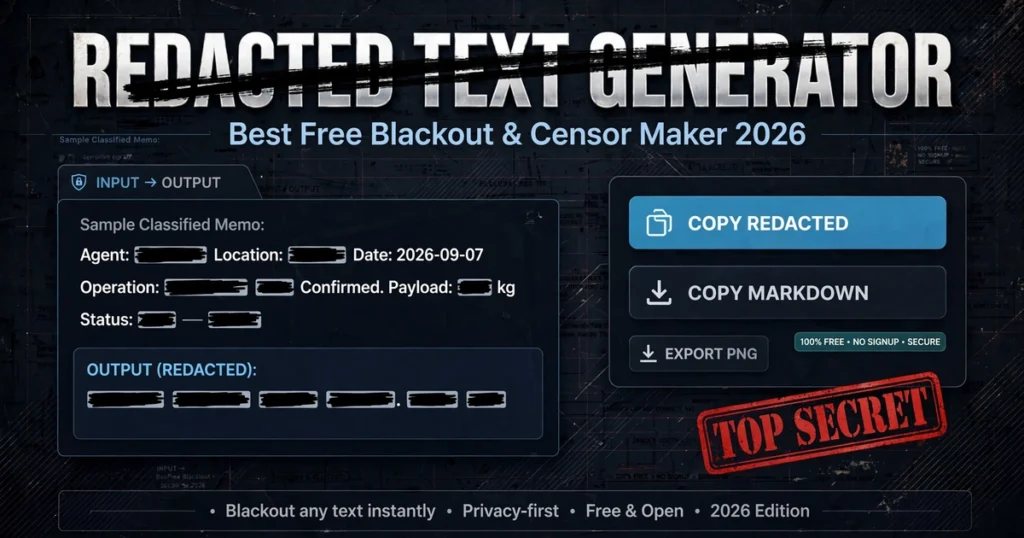 redacted text generator
