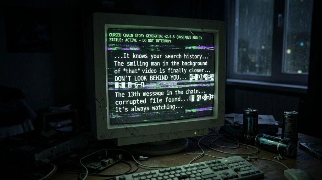 Cursed Chain Story Generator interface preview