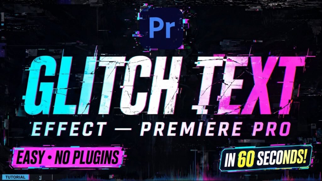 glitch text effect premiere pro copy paste presets tutorial